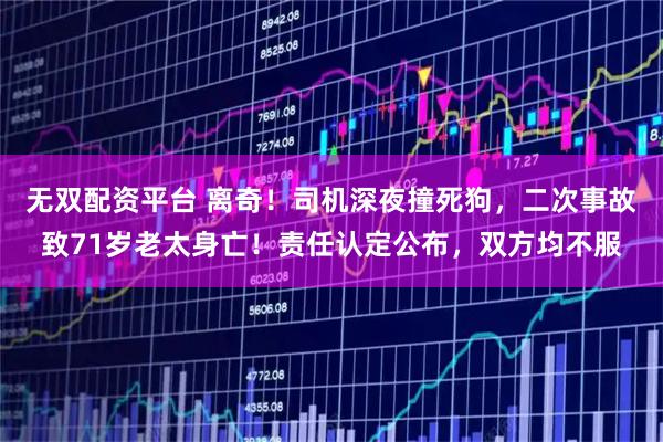 无双配资平台 离奇！司机深夜撞死狗，二次事故致71岁老太身亡！责任认定公布，双方均不服